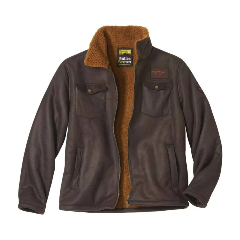 Image of Atlas for Men Atlas for Men Men Faux Suede Water Repellent Jacket in Brown Size: X-Large Brown XL Male 5063300624579