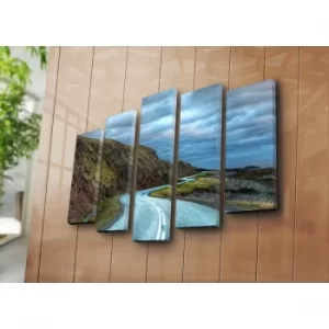 Image of 5NATPAT-17 Multicolor Decorative Canvas Painting (5 Pieces)