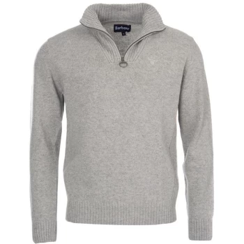 Image of Barbour Essential Lambswool Half Zip - Grey Marl GY15