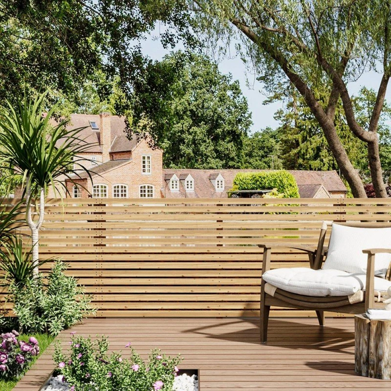 Image of Breeins 90cm Height Garden Wood Fence Gate Beige unisex One size