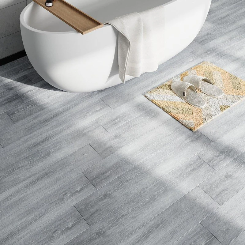 Image of LIFE IDEAS 20Pcs Wood Grain PVC Flooring Floor Tiles One size Grey 72348902000