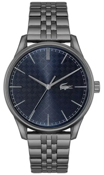 image of Lacoste 2011191 Mens Vienna Blue Dial Grey Plated Watch