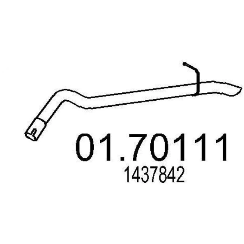 Image of MTS 01.70111 Exhaust Pipe Rear, Length: 1000mm Exhaust Pipe (17)