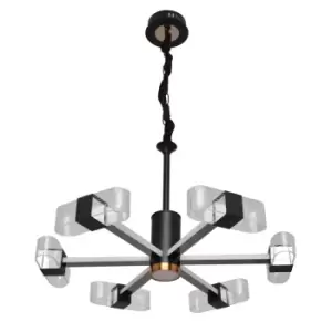 image of Bilbao Integrated Pendant Ceiling Light Black, Gold 68cm