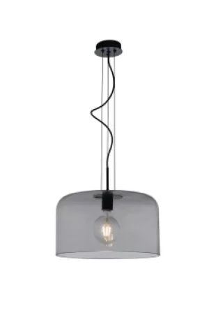 Image of Gibus Glass Dome Ceiling Pendant, Grey, E27