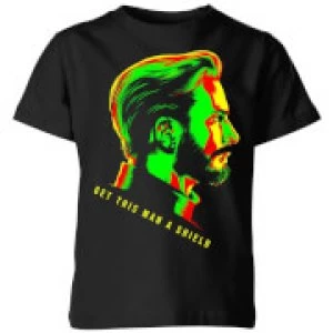 Image of Avengers Get This Man A Shield Kids T-Shirt - Black - 11-12 Years