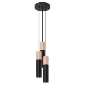 Image of Sollux Pendant Lamp Pablo 3P Black
