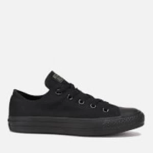 image of Converse Chuck Taylor All Star Ox Canvas Trainers - Black Monochrome - UK 3