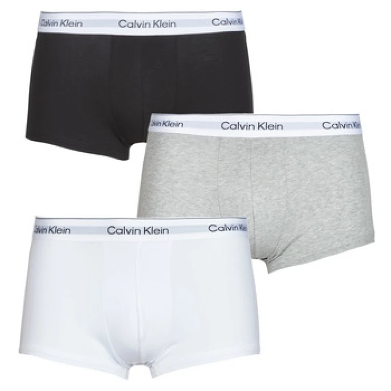 Image of Calvin Klein 3 Pack Icon Low Rise Trunks Grey/White/Black XXL