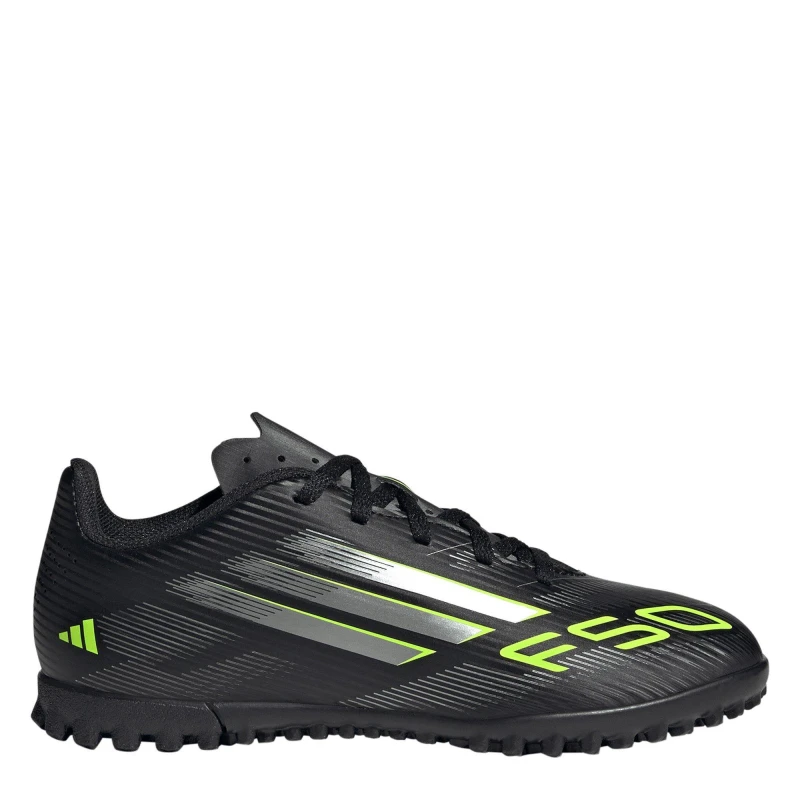 Image of adidas F50 Club Childrens Astro Turf Football Boots Black/Lemon male C10 (28)
