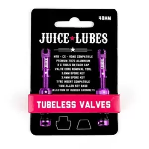 image of Juice Lubes Tubeless Valves, 48mm, Purple - Purple