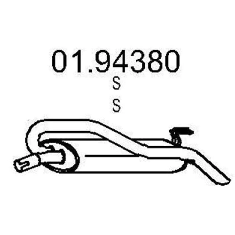 Image of MTS 01.94380 Rear silencer End Silencer (3437)