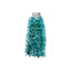 image of Festive Wonderland Luxury Zig Zag Christmas Tinsel (One Size) (Teal)