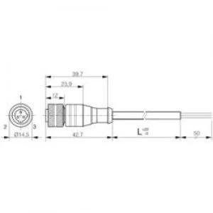 Image of Contrinex 623 000 937 S13 3FUG 020 Three Phase Connection Cable For Proximity sensor Switches Type misc. Straight co