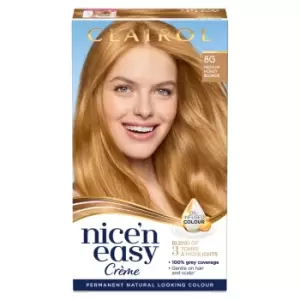 image of Clairol Nice'n Easy Creme Hair Dye 8G Medium Honey Blonde