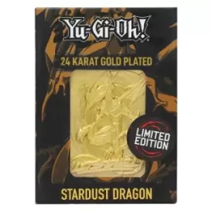 image of Yu-Gi-Oh! 24K Gold Plated Stardust Dragon Card for Merchandise