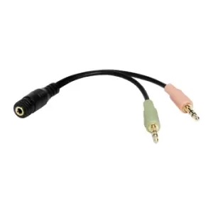 image of LogiLink CA0020 audio cable 0.15 m 3.5mm 2 x 3.5mm Black