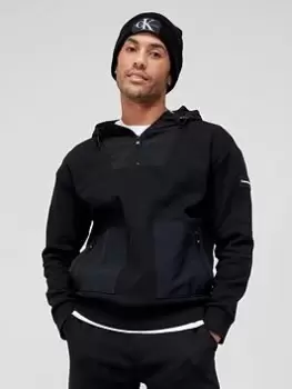 Image of Calvin Klein Tech Repreve&reg; Comfort Zip Through Hoodie - Black, Size L, Men