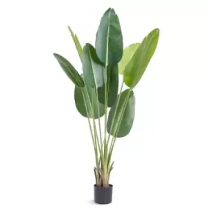 Image of VEVOR Artificial Birds Of Paradise Tree, 1.5mTall Faux Plant, PE Material & Anti-Tip Tilt Protection Low-Maintenance Plant, Lifelike Green Fake Tree f