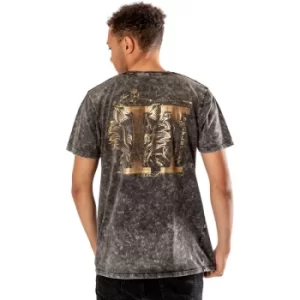 Image of Hufflepuff Acid Wash Harry Potter Unisex T-Shirt Small