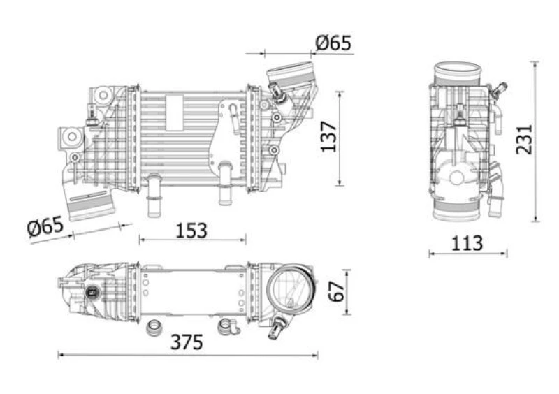 Image of Intercooler MAHLE CI 663 000P