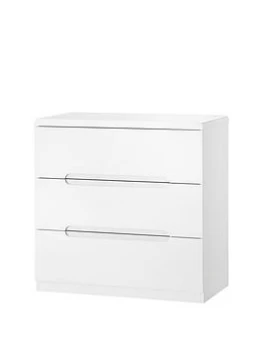 image of Julian Bowen Manhattan 3 Drawer Chest - White