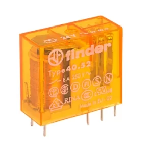 Image of Finder 40.52.8.024.0000 24V Relay (Miniature) DPDT AC 8A