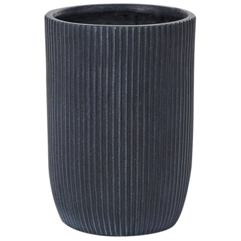 Image of Beliani Plant Pot Eantio 25cm Black