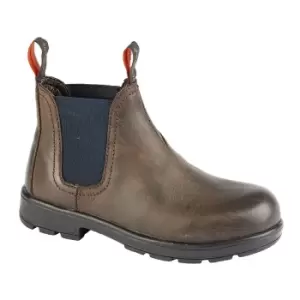 Image of Roamers Boys Waxy Leather Ankle Boots (1 UK) (Brown)
