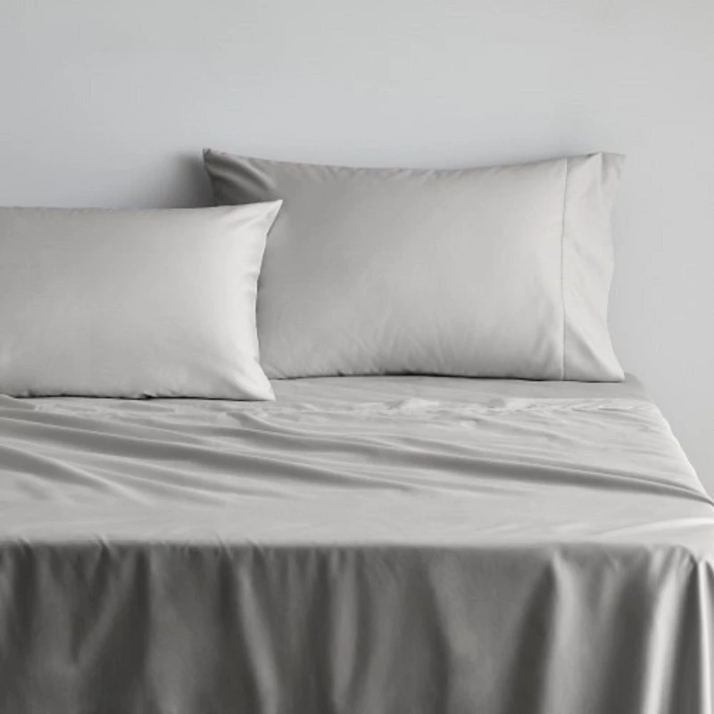 Image of Sheridan 1000tc Cotton Sateen Flat Sheet - Grey Grey Double