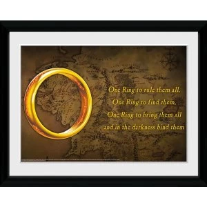 image of Lord Of The Rings One Ring Framed 12" x 16" Collector Print