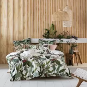 Image of Linen House Wonderplant Super King Duvet Cover Set Cotton Multi