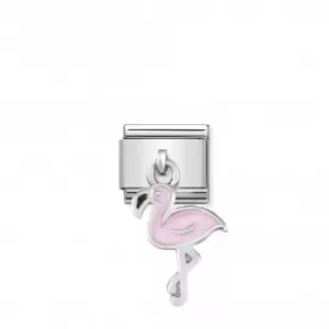 image of Nomination Composable Classic Charms Enamel Flamingo Link 331805/12