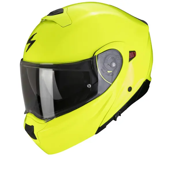 Image of Scorpion Exo-930 Evo Solid Yellow Fluo Modular Helmet Size S