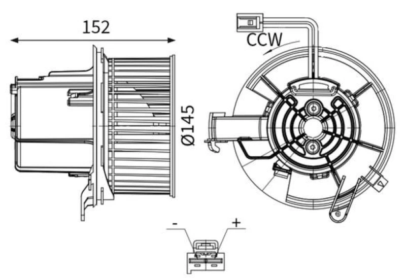 Image of Blower motor MAHLE AB 147 000S