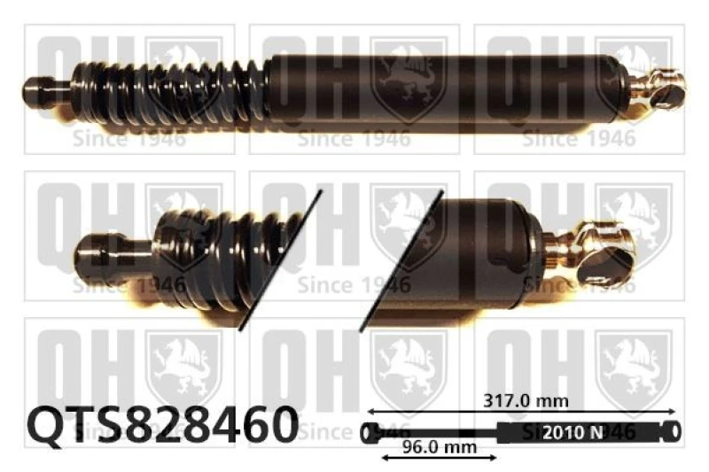 Image of QUINTON HAZELL Tailgate strut QUINTON HAZELL QTS828460