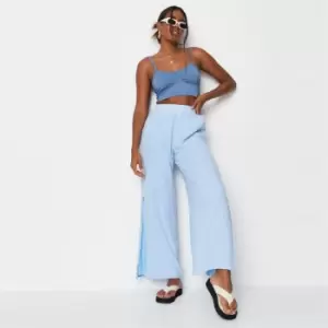 Missguided Petite Straight Trousers - Blue