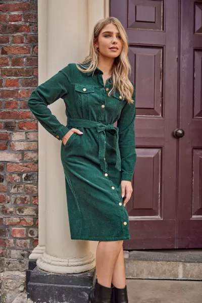 Cord Shirt Dress