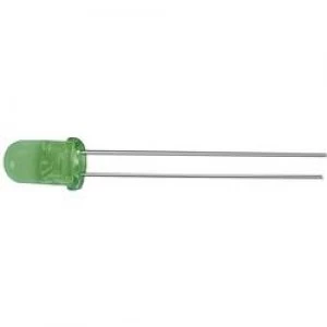 Image of LED wired Green Circular 3mm 150 mcd 50
