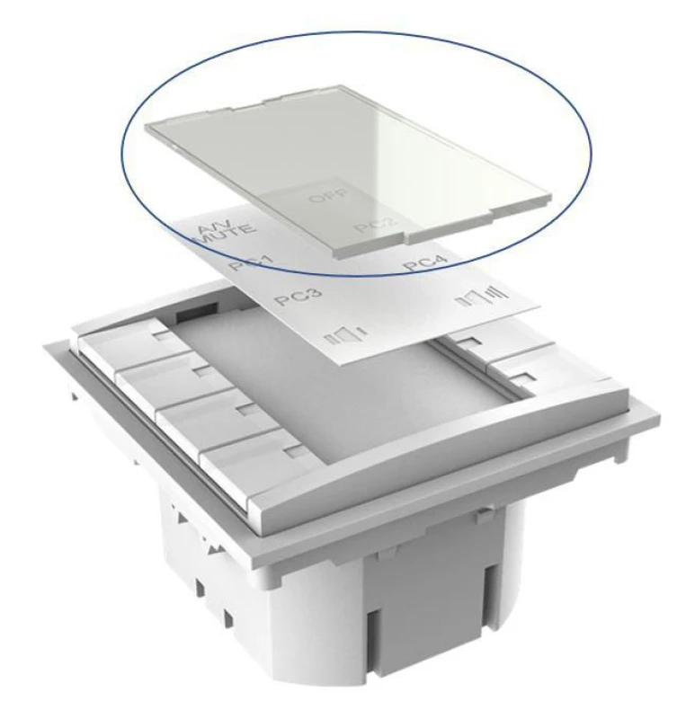 Image of Vivolink VLCP8B-PLEXIGLASS push-button panel White