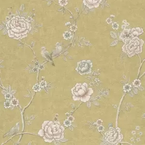 image of Grandeco Boutique Clarence Toulouse Green Wallpaper