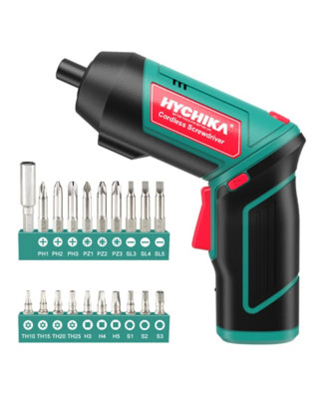 Image of Hychika Compact Cordless Screwdriver 3.6V With Ergonomic Design