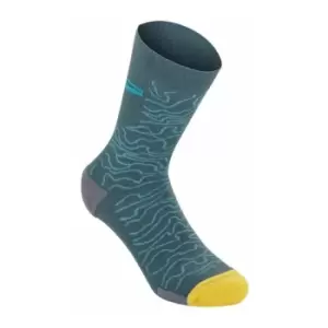Image of Alpinestars Drop Socks 15 2020: Atlantic/Ceramic L Ap17063207177L