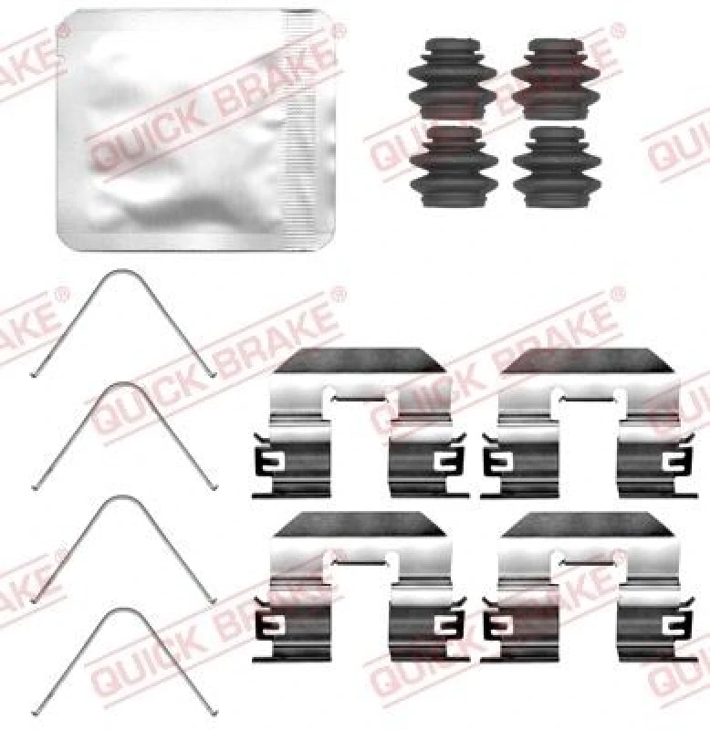 Image of QUICK BRAKE Brake pad fitting kit QUICK BRAKE 109-0104