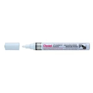 image of Pentel MMP10 W 3.0mm Medium Bullet Tip Permanent Paint Marker Pen