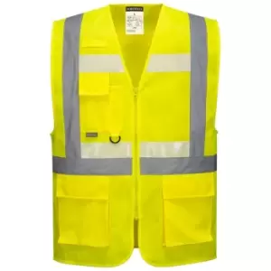 image of Portwest - G456YERXXXL - sz 3XL Glowtex Ezee Zip Executive Vest - Yellow