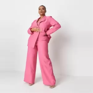 Missguided Plus Size Straight Trousers - Pink