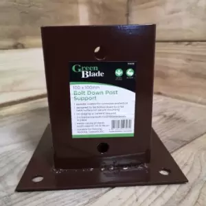 Image of 100mm x 100mm (4" x 4") Metal Garden Fence Post Holder / Spike