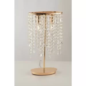 image of Fan Europe BREEZE Lamp Gold, K9 Crystals 25.5x44.5cm