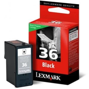 image of Lexmark 36 Black Ink Cartridge